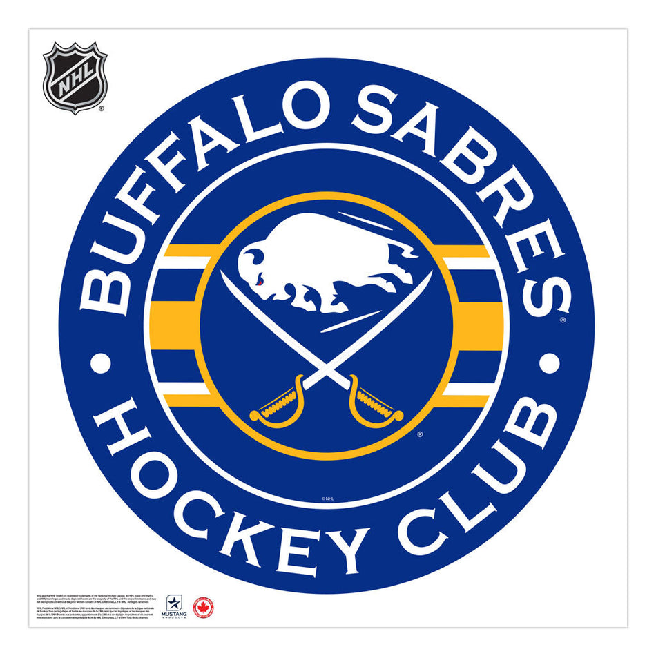 Buffalo Sabres 36x36 Team Reposistional Wall Vinyl Stripe Design