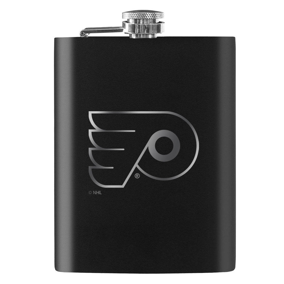 Philadelphia Flyers Flask | Black Laser-Engraved 8 Oz