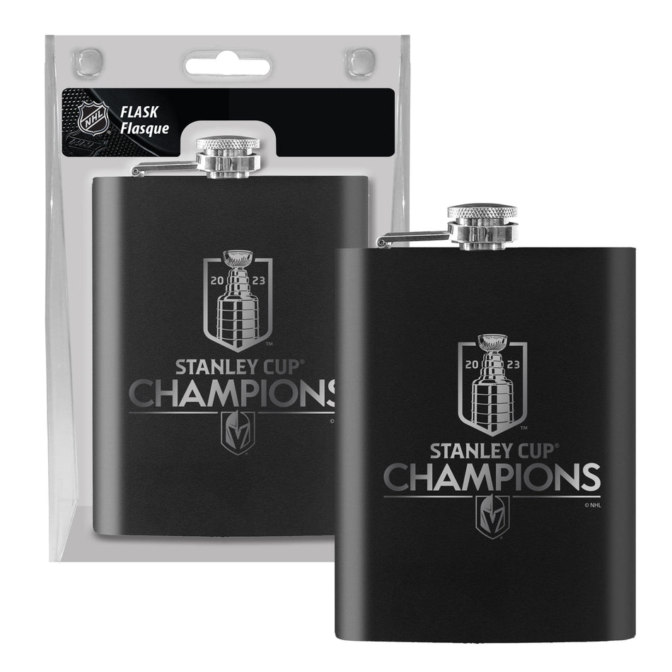 Vegas Golden Knights Stanley Cup Champions Flask - 8 oz. Laser Etched