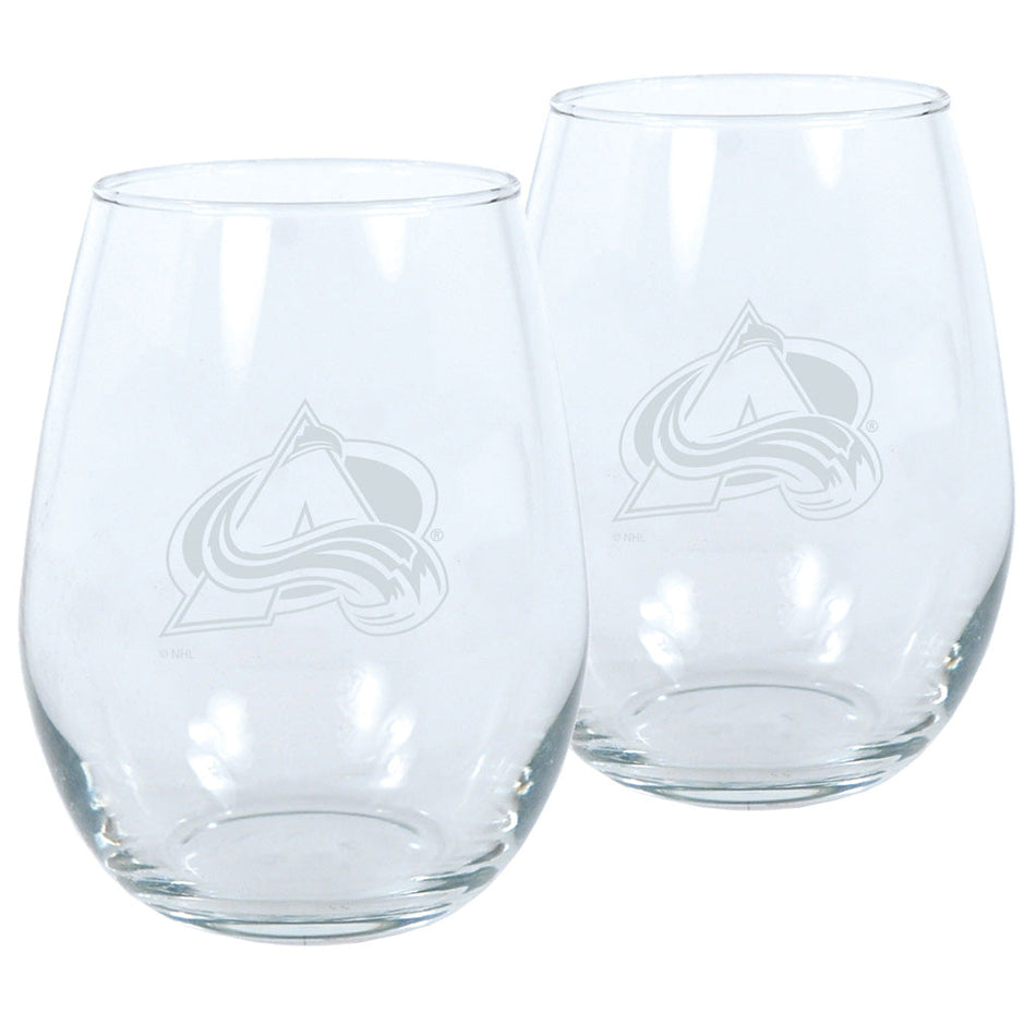 Colorado Avalanche 2pk Wine Glass Set