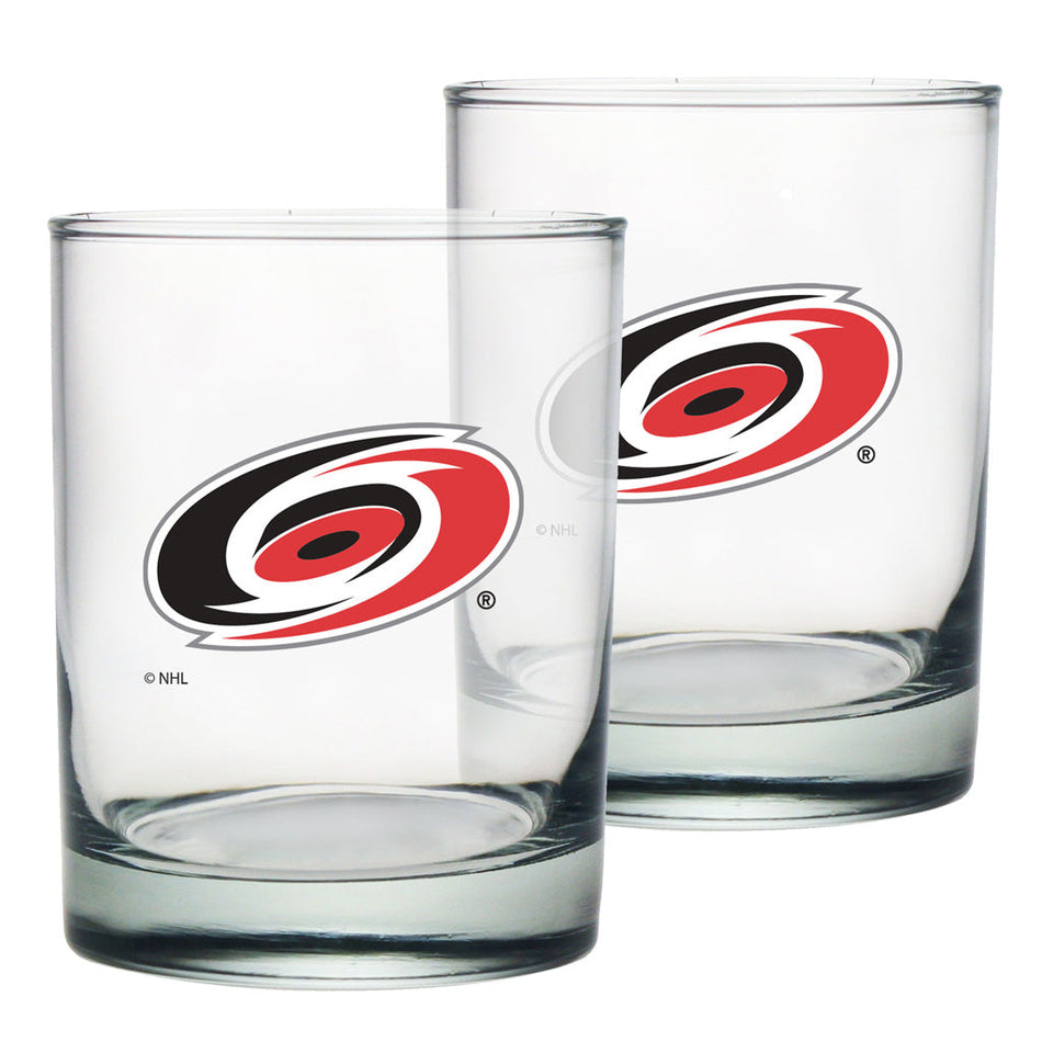 Carolina Hurricanes 2pk Rocks Glass Set