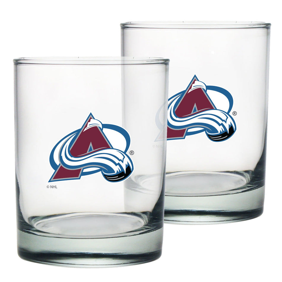 Colorado Avalanche 2pk Rocks Glass Set