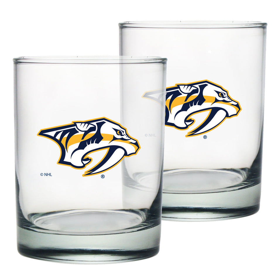 Nashville Predators 2pk Rocks Glass Set