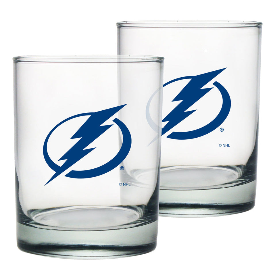 Tampa Bay Lightning 2pk Rocks Glass Set