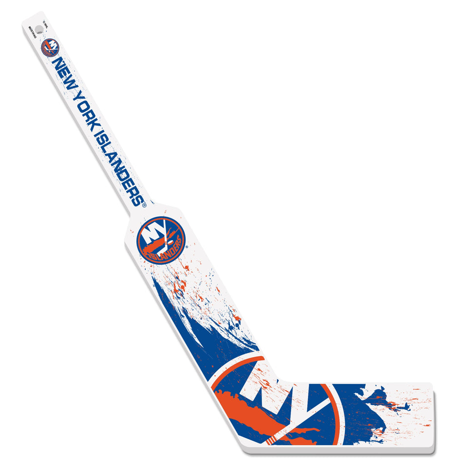 New York Islanders Mini Stick | Wood Splatter Goalie Stick