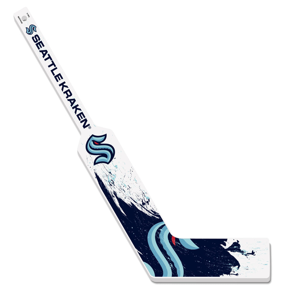 Seattle Kraken Mini Stick | Wood Splatter Goalie Stick