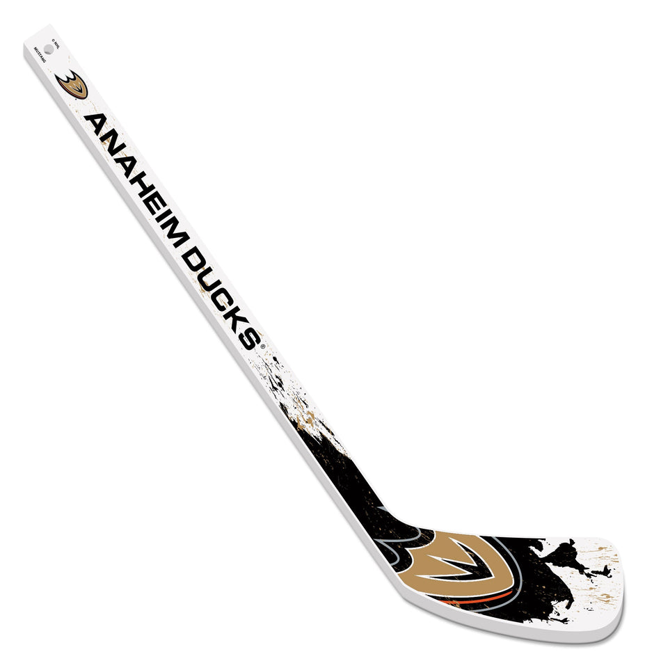 Anaheim Ducks Mini Stick - Wood Splatter