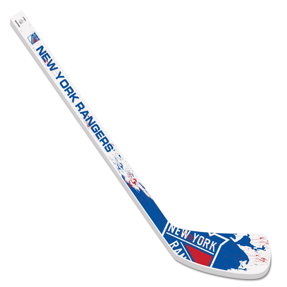 New York Rangers Mini Stick - Wood Splatter