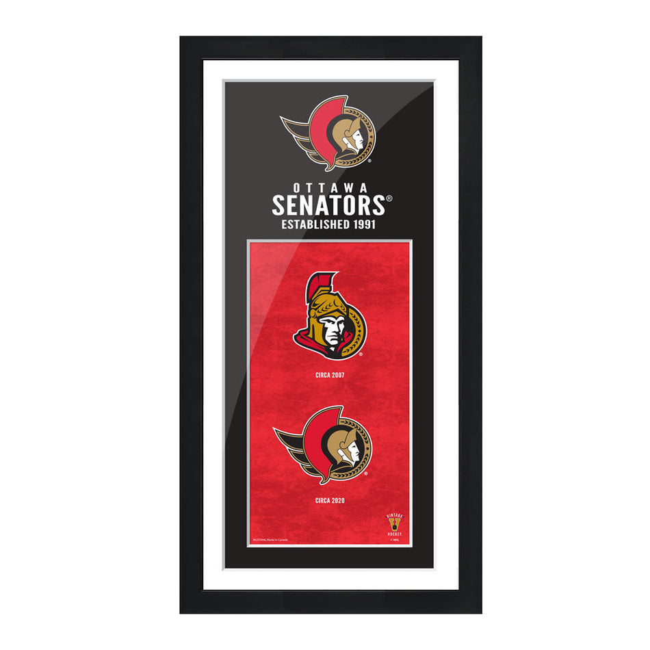 Ottawa Senators Frame - 6" x 12" Logos to History