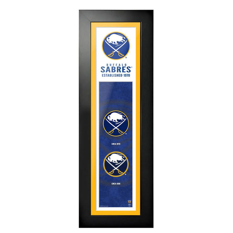 Buffalo Sabres 6"x22"  Logos to History Framed Art