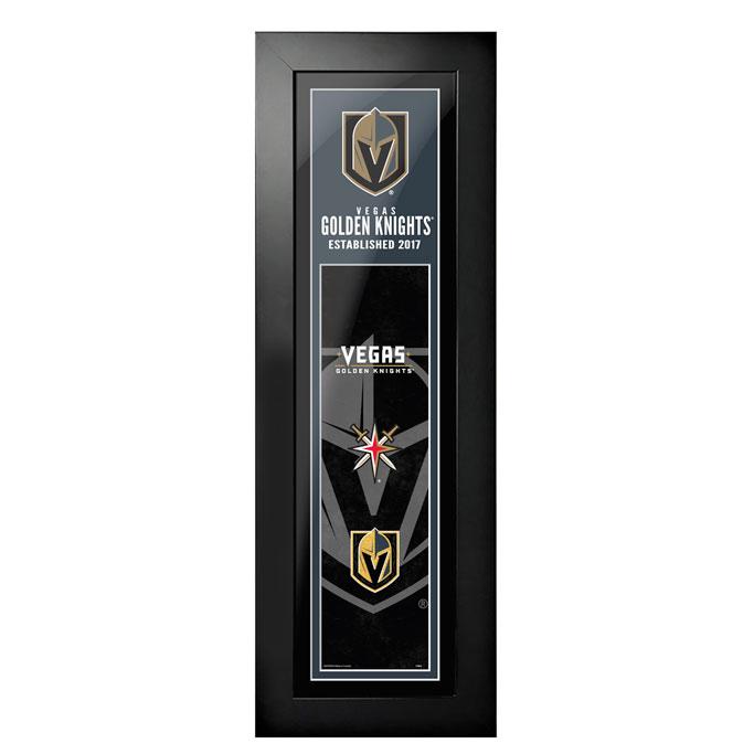 Vegas Golden Knights 6"x22"  Logos to History Framed Art