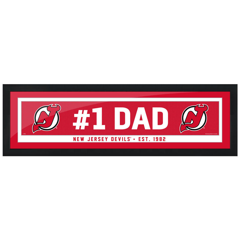 New Jersey Devils Frame - 6" x 22" #1 Dad