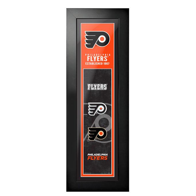 Philadelphia Flyers 6"x22"  Logos to History Framed Art