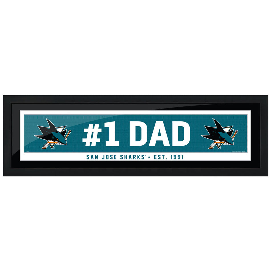 San Jose Sharks Frame - 6" x 22" #1 Dad