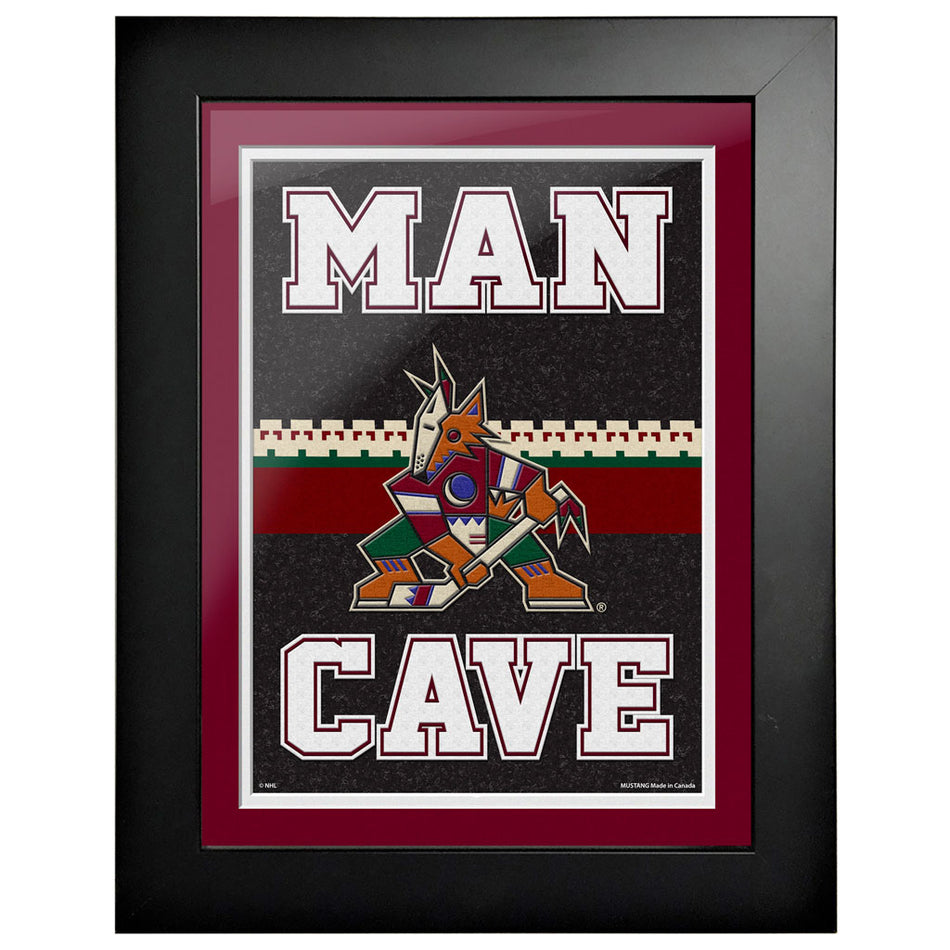 Arizona Coyotes 12x16  Man Cave Framed Sign