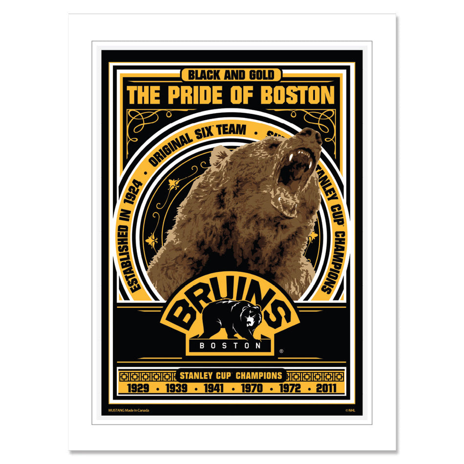 Boston Bruins Print - 12" x 16" Propaganda Design