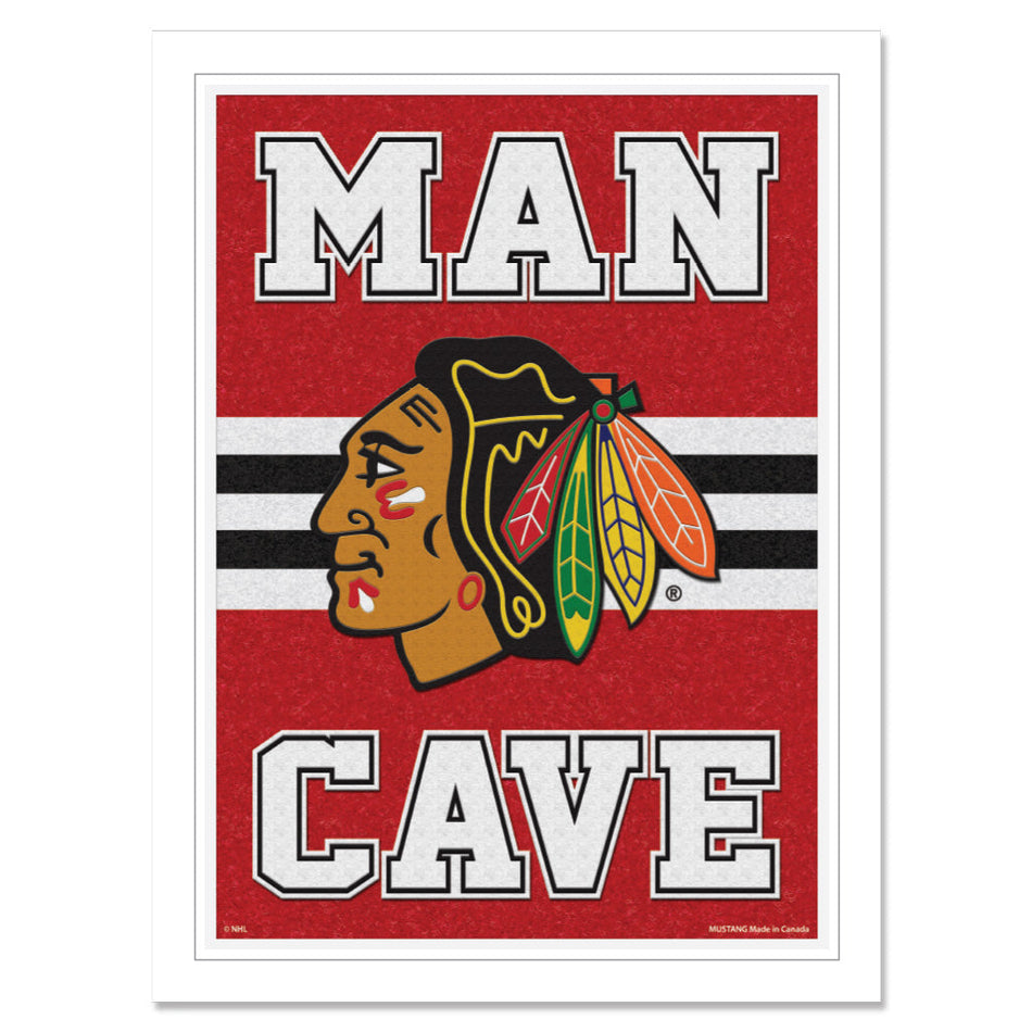 Chicago Blackhawks Print - 12" x 16" Man Cave Design