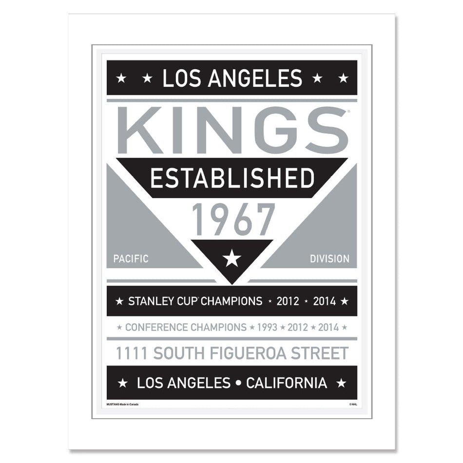 Los Angeles Kings 12 x 16 Dual Tone Print