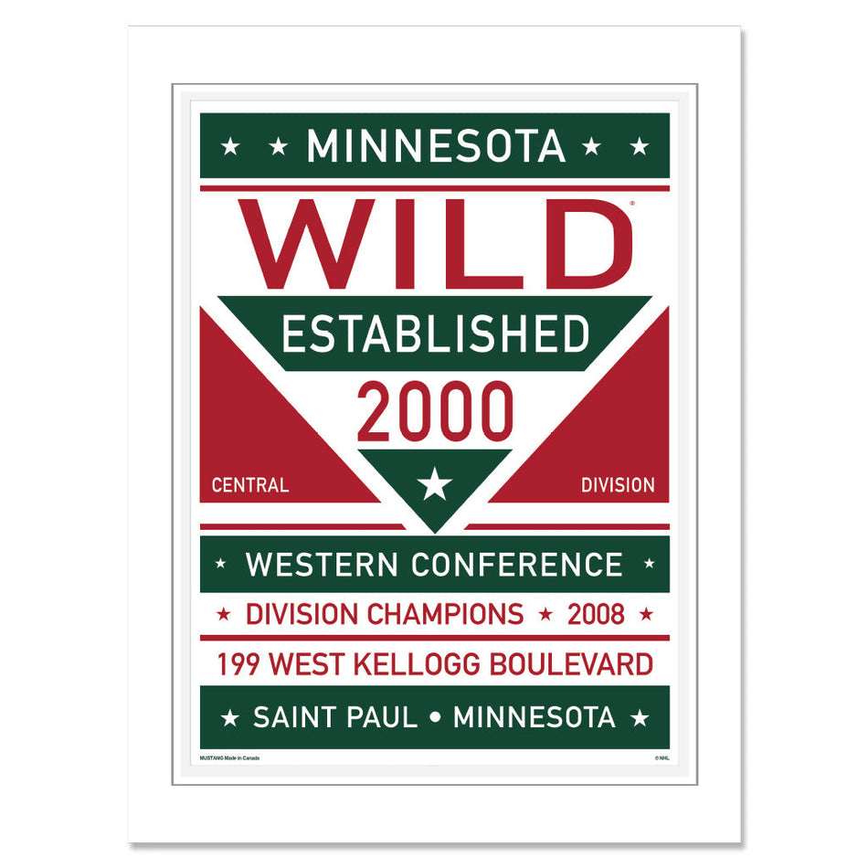 Minnesota Wild 12 x 16 Dual Tone Print