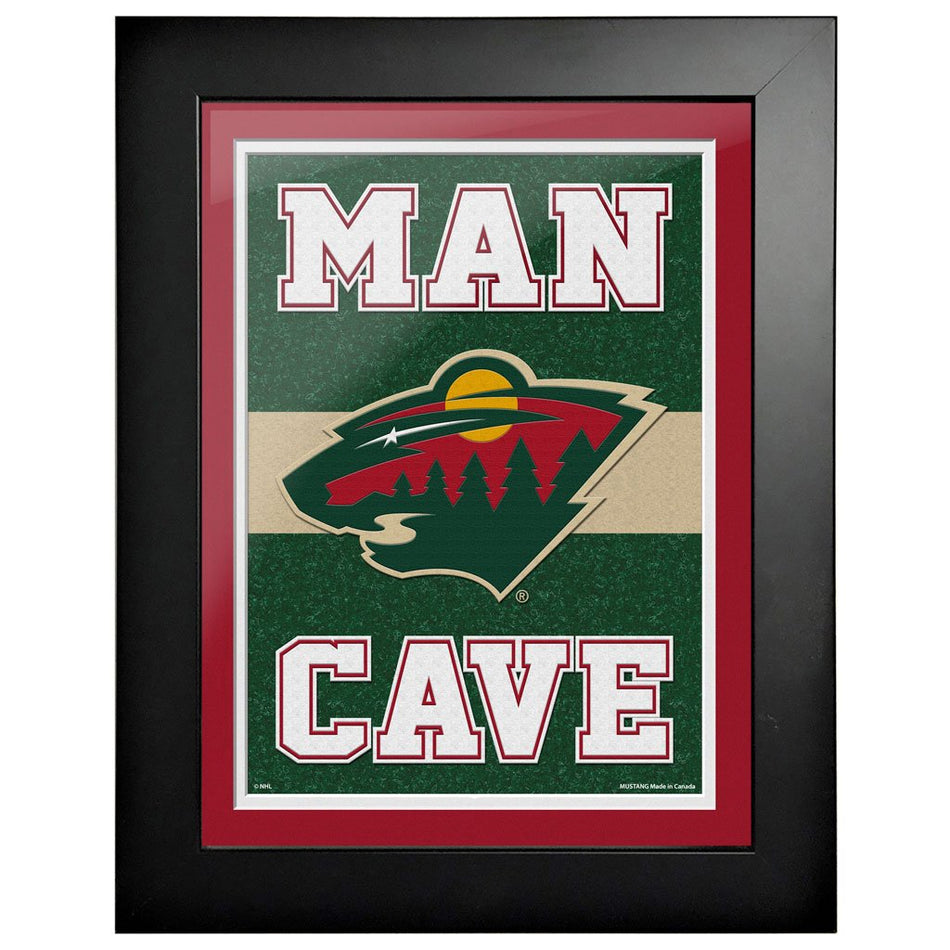 Minnesota Wild 12x16  Man Cave Framed Sign