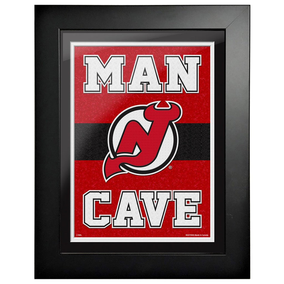 New Jersey Devils 12x16  Man Cave Framed Sign