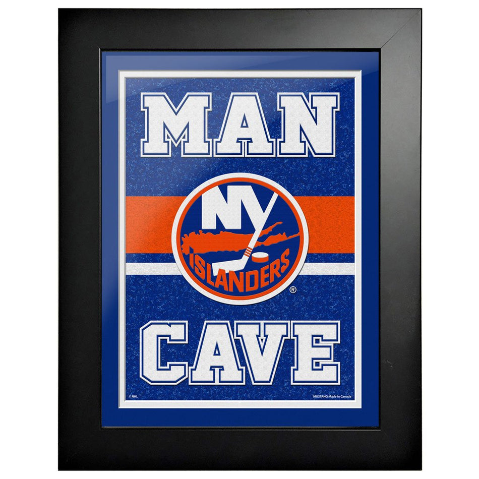 New York Islanders 12x16  Man Cave Framed Sign