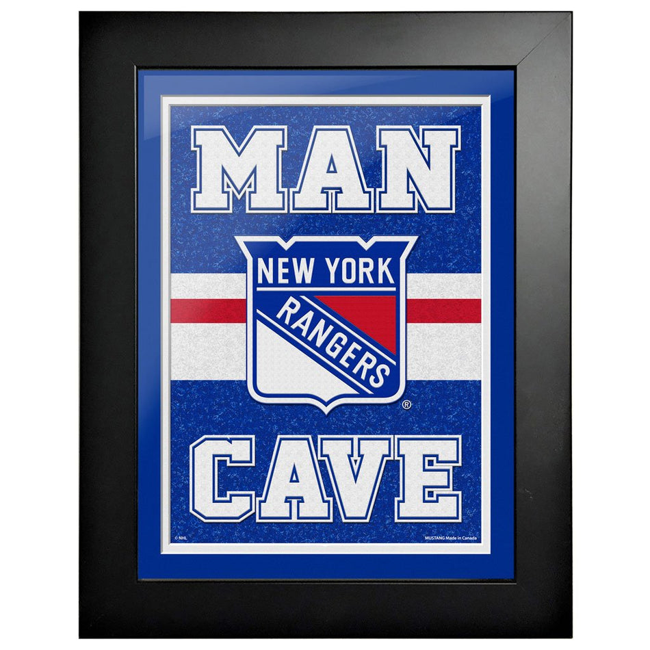 New York Rangers 12x16  Man Cave Framed Sign