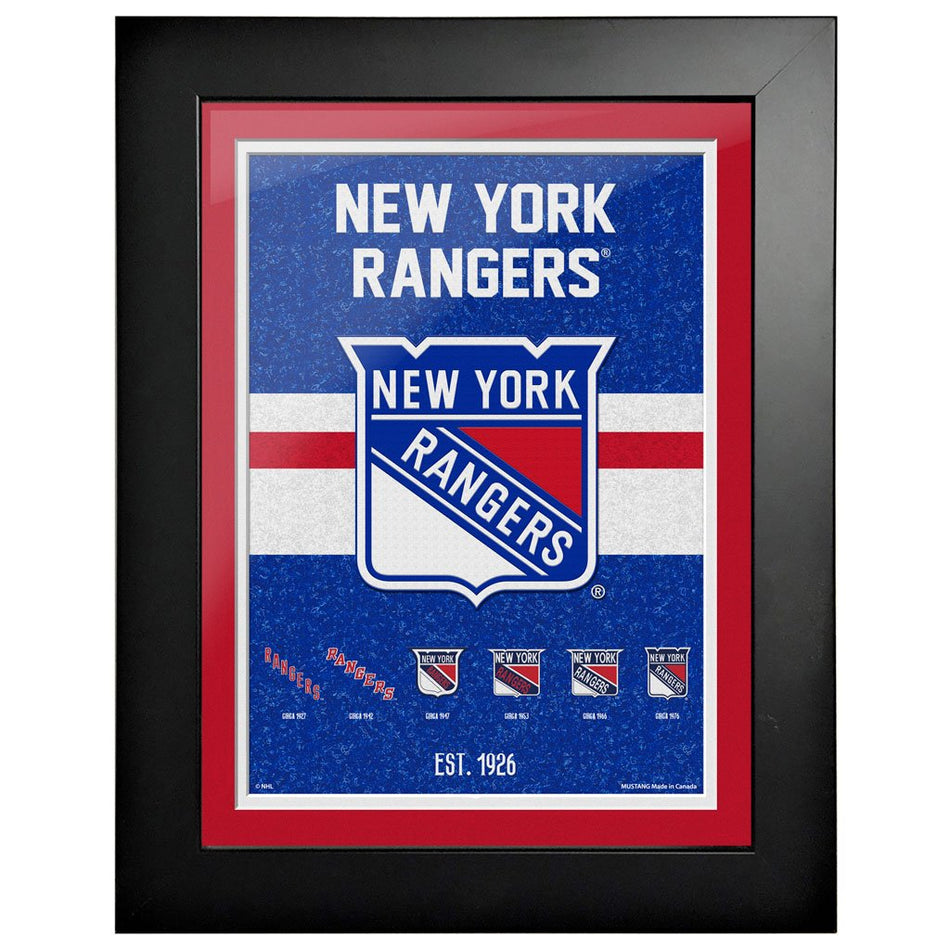 New York Rangers 12 x 16 Tradition Framed Sign