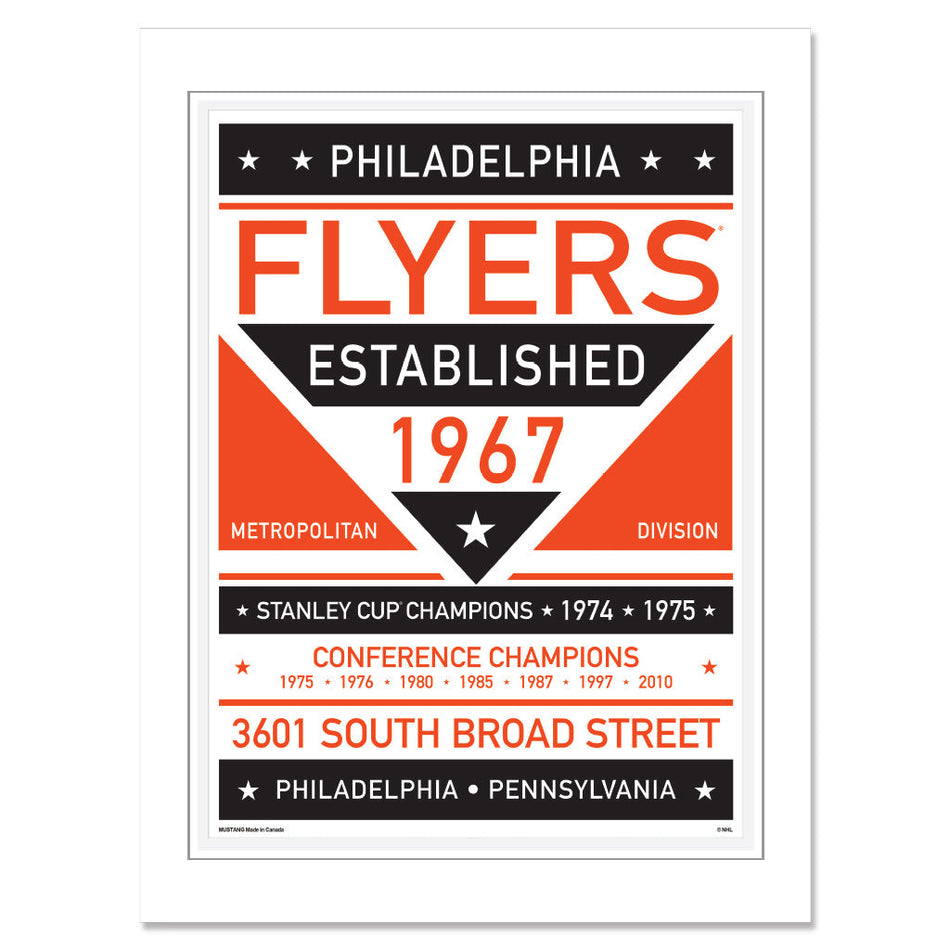Philadelphia Flyers 12 x 16 Dual Tone Print