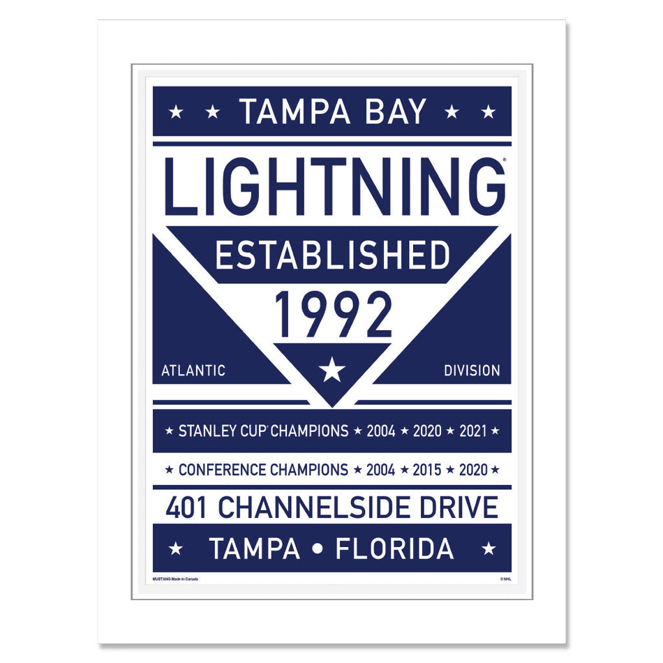 Tampa Bay Lightning 12 x 16 Dual Tone Print