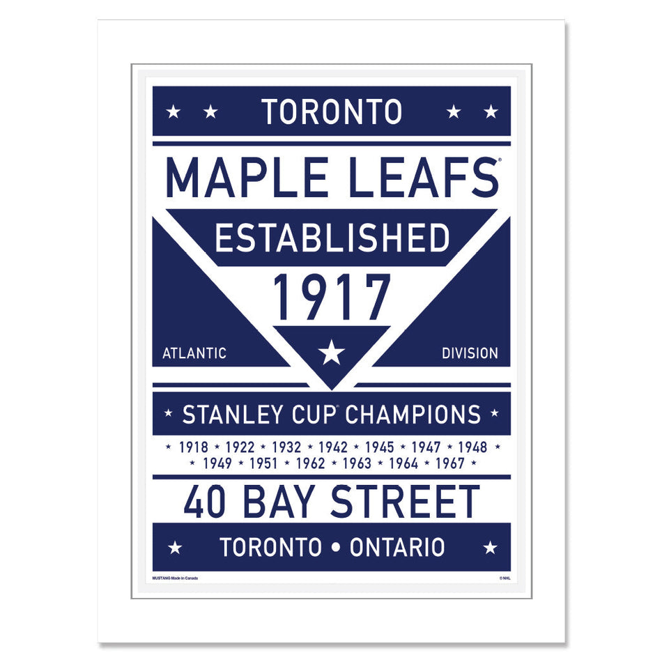Toronto Maple Leafs Art-Dual-Tone Print 12"x16"