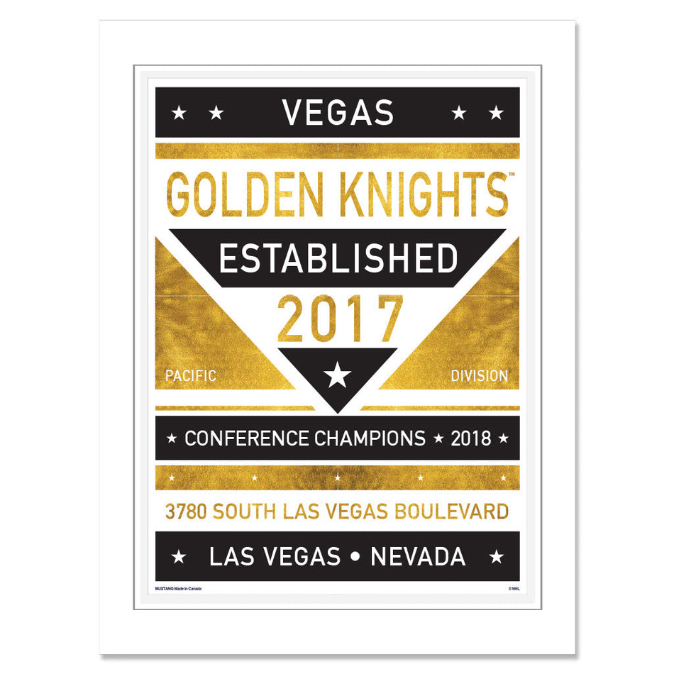Vegas Golden Knights 12 x 16 Dual Tone Print