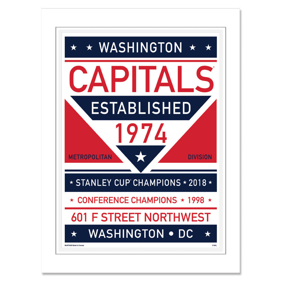 Washington Capitals  12 x 16 Dual Tone Print