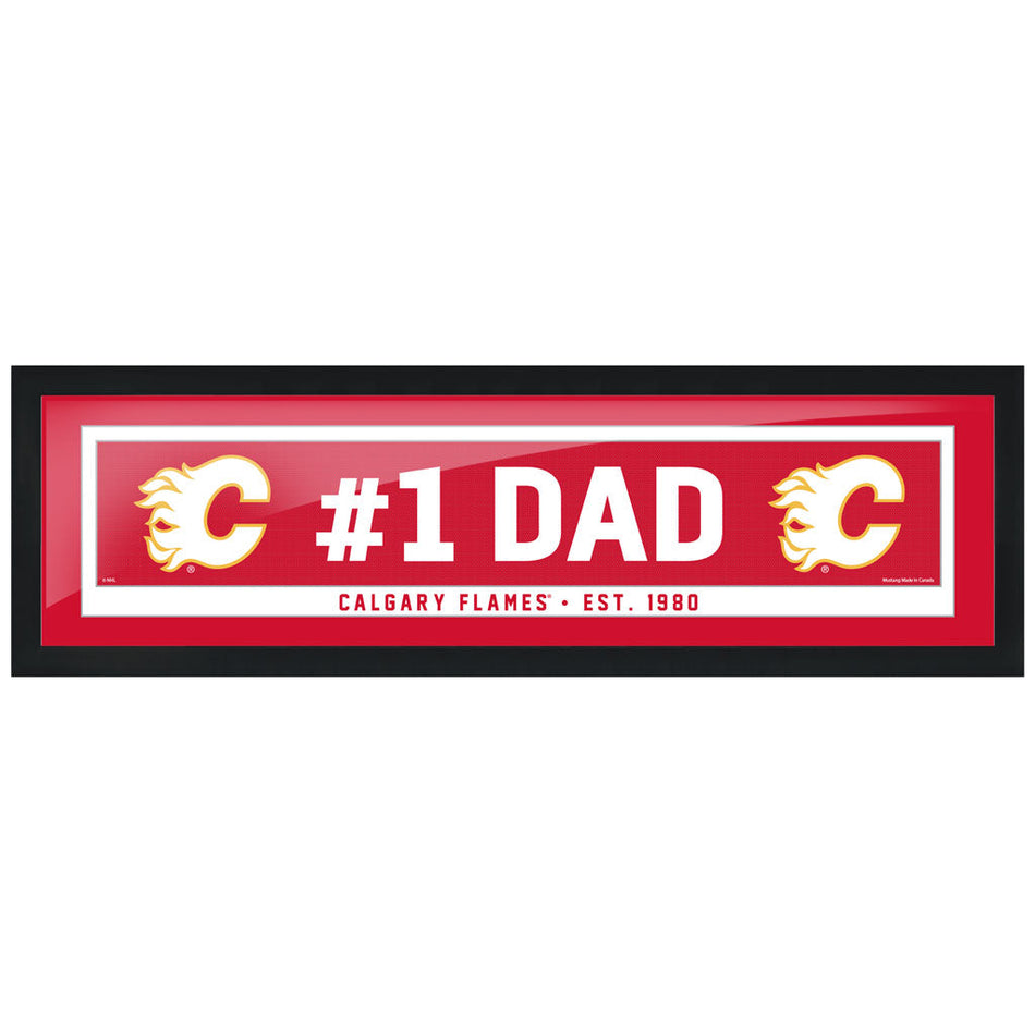Calgary Flames Frame - 6" x 22" #1 Dad