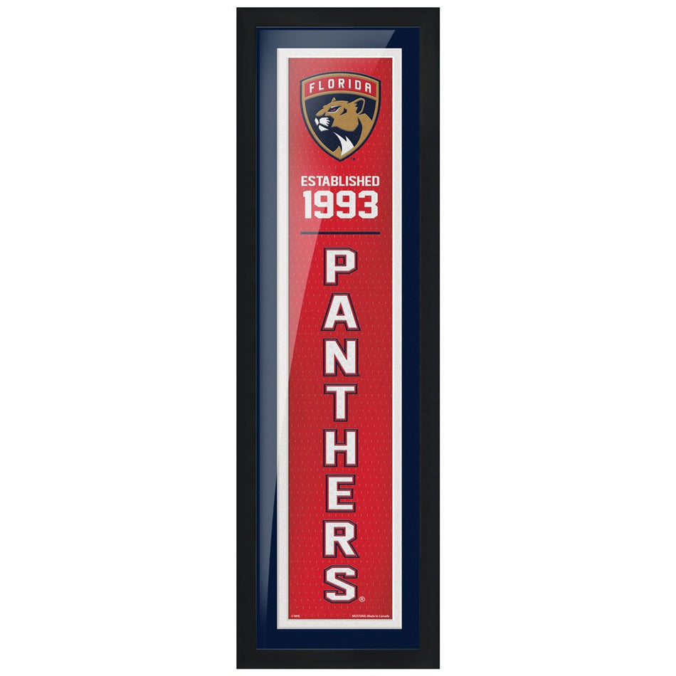 Florida Panthers 6x22 Established Framed Sign