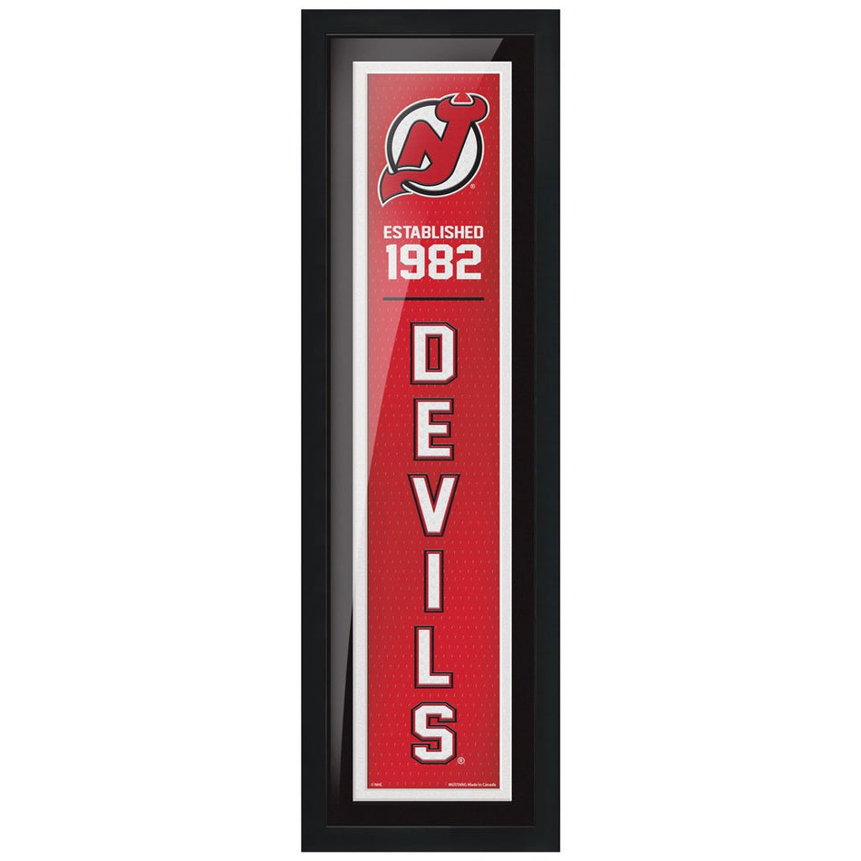 New Jersey Devils 6x22 Established Framed Sign