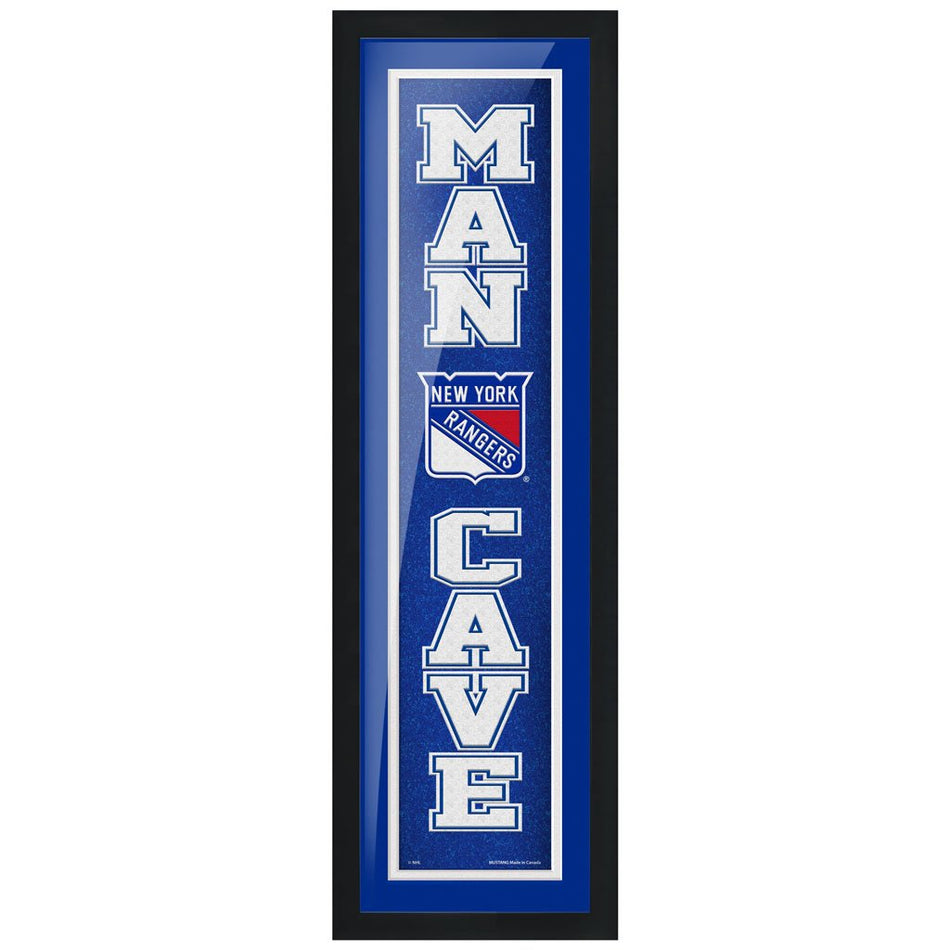 New York Rangers 6x22 Man Cave Framed Sign