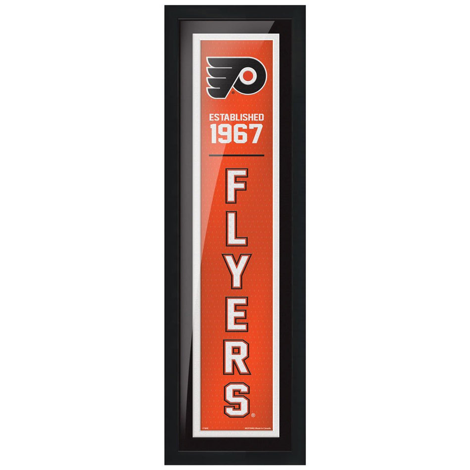 Philadelphia Flyers 6x22 Established Framed Sign