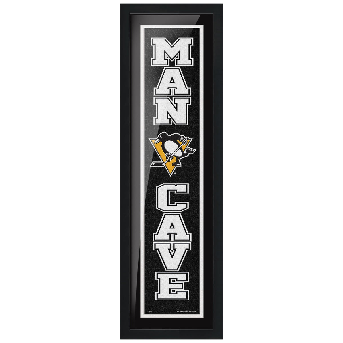 Pittsburgh Penguins 6x22 Team Man Cave Framed Artwork - Hockey Hall of Fame