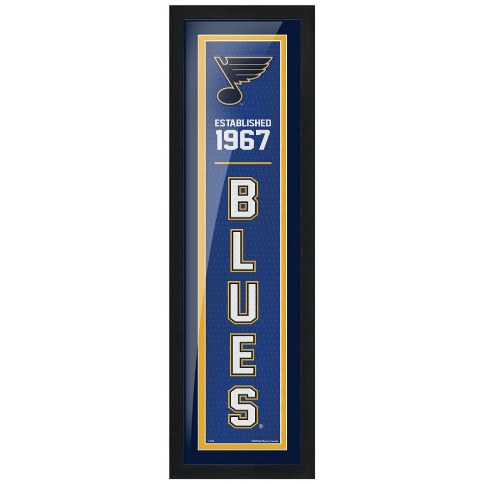 St. Louis Blues 6x22 Established Framed Sign