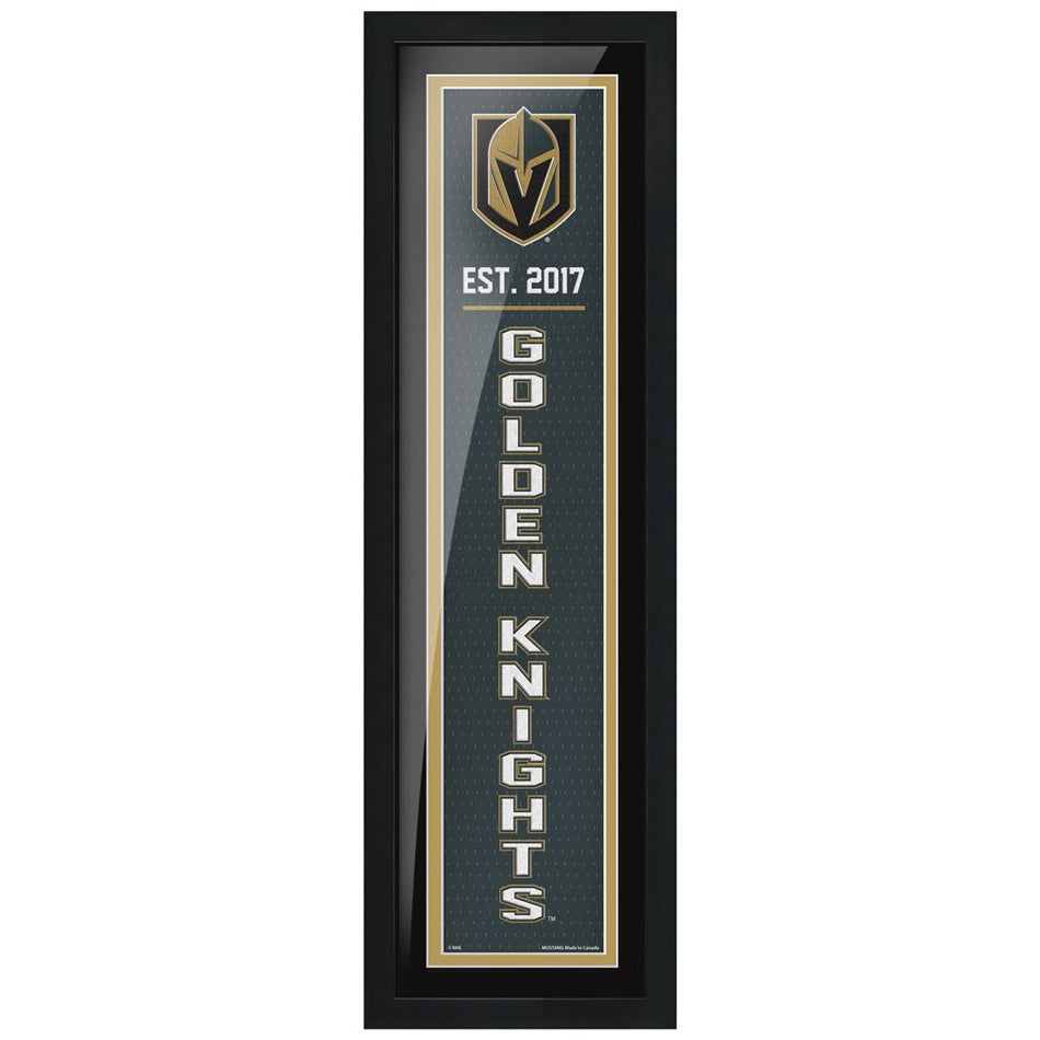 Vegas Golden Knights 6x22 Established Framed Sign