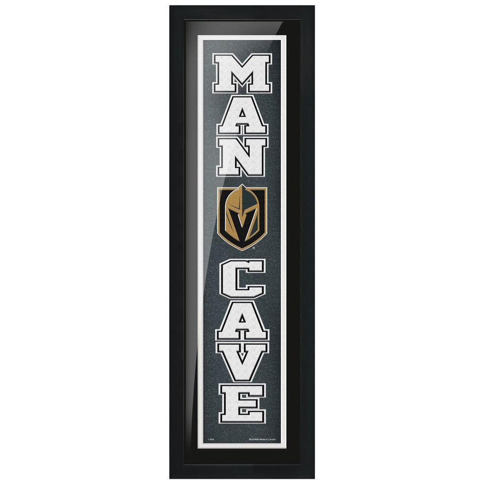 Vegas Golden Knights 6x22 Man Cave Framed Sign