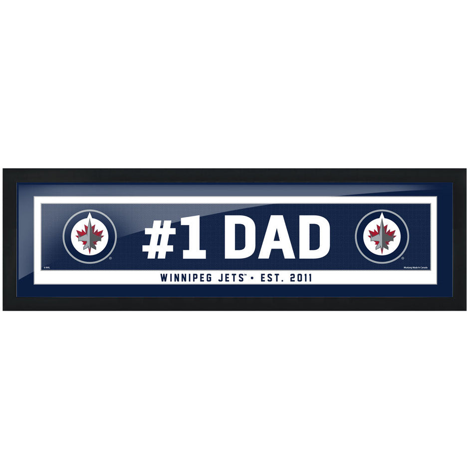 Winnipeg Jets Frame - 6" x 22" #1 Dad