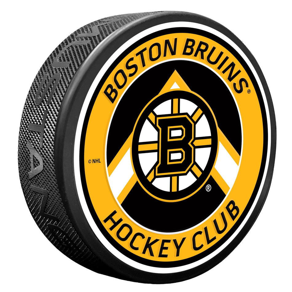 Boston Bruins Puck - Chevron Banner