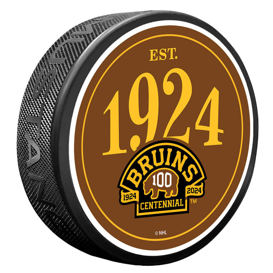 Boston Bruins 100th Anniversary Founding Year Puck