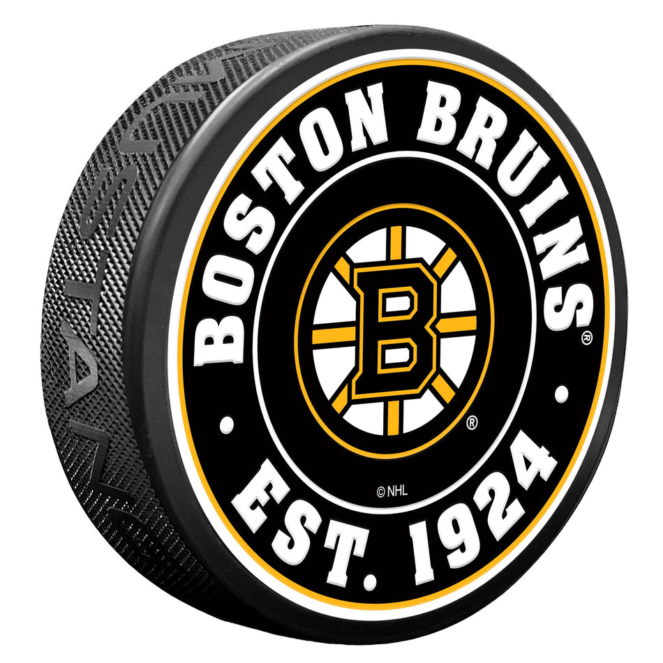 Boston Bruins Established Textured Puck