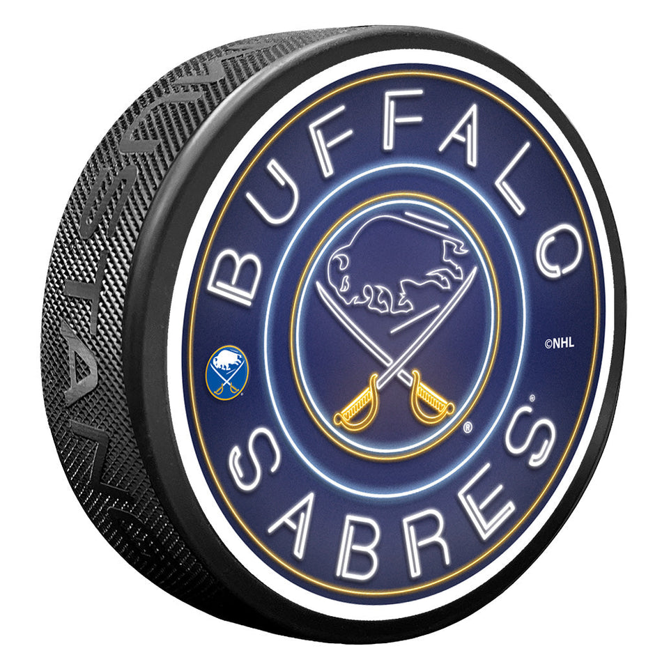 Buffalo Sabres Puck - Neon