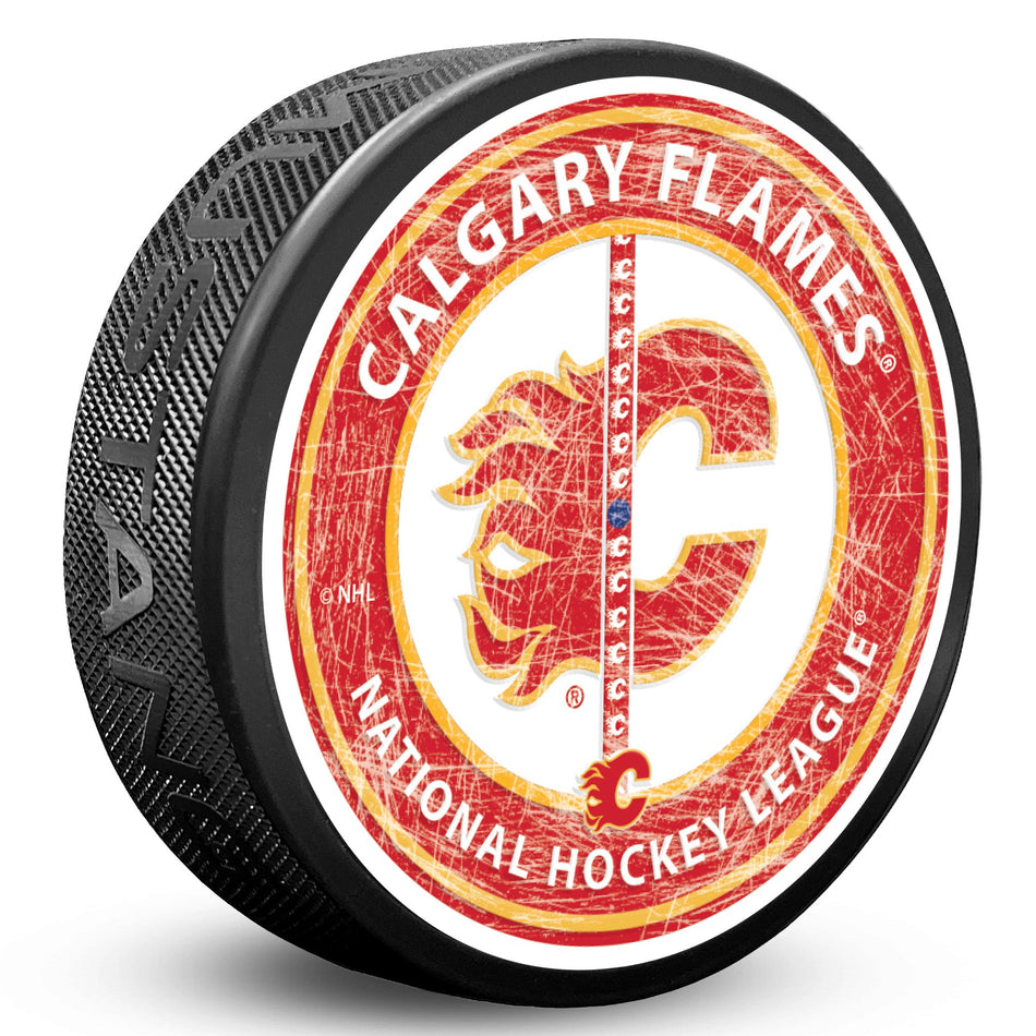 Calgary Flames Puck -  Center Ice