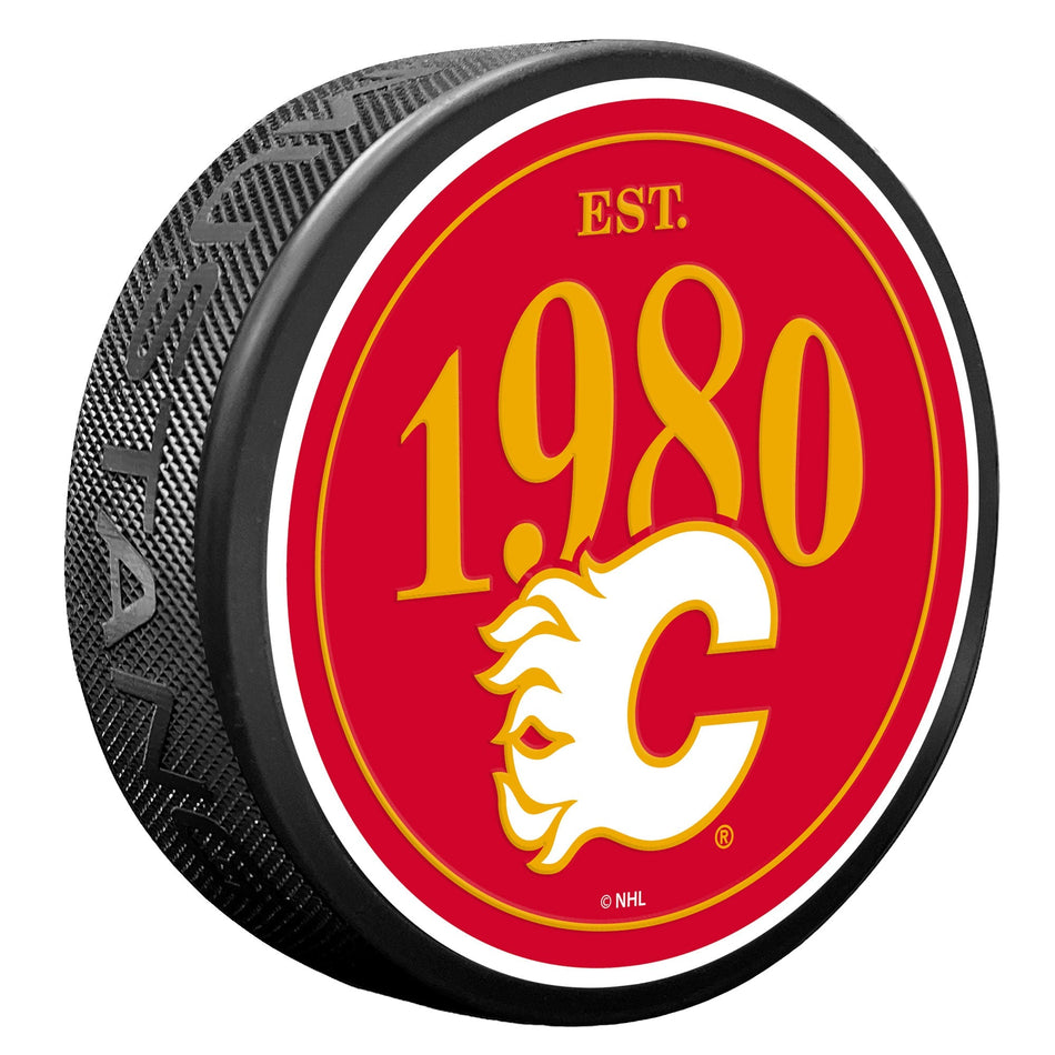 Calgary Flames Puck - Founding Year