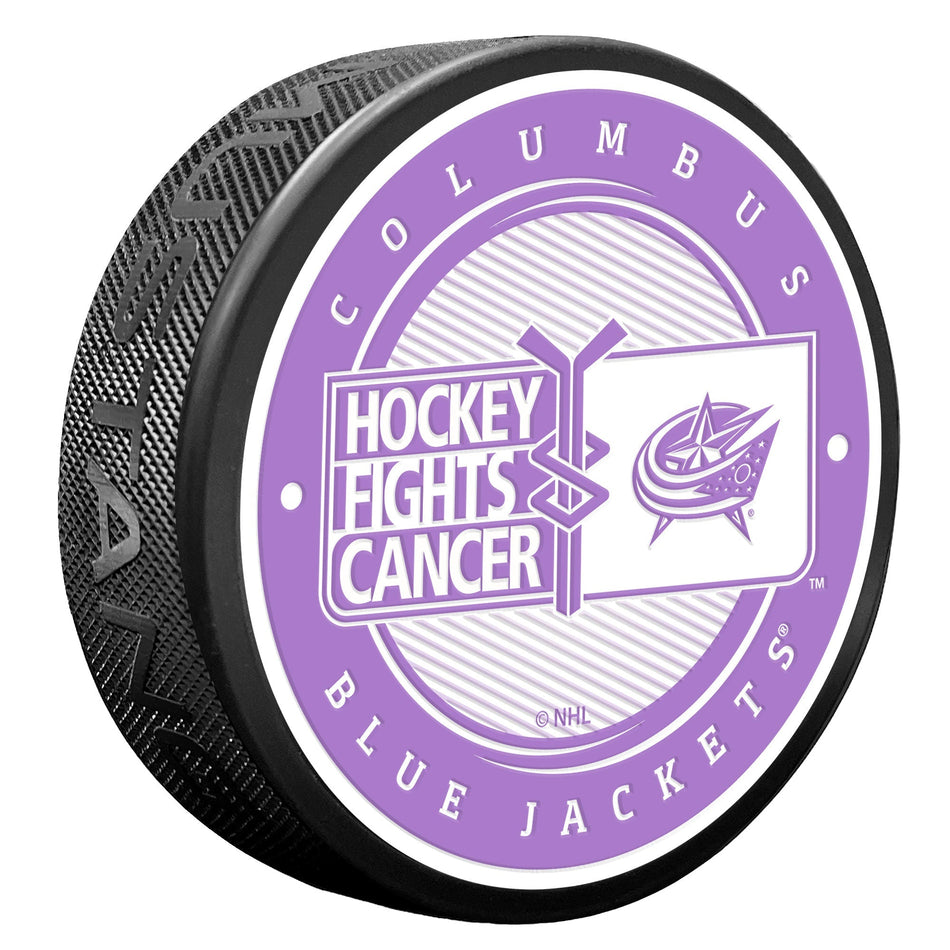 Columbus Blue Jackets Puck - Hockey Fights Cancer